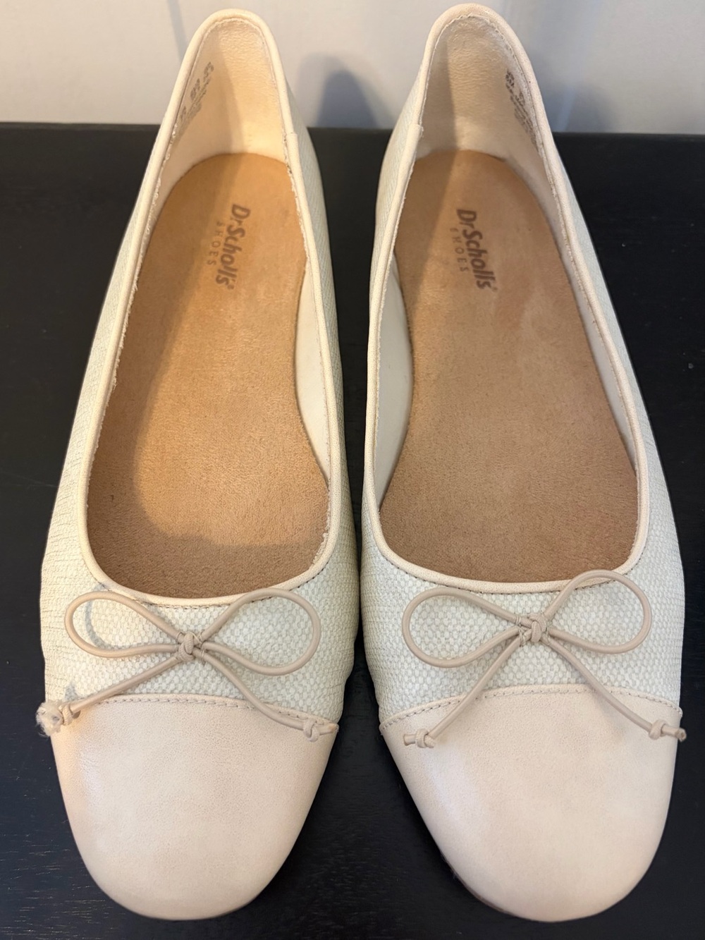 Dr. Scholl's Wexley Bow Beige/Cream Ballet Flat